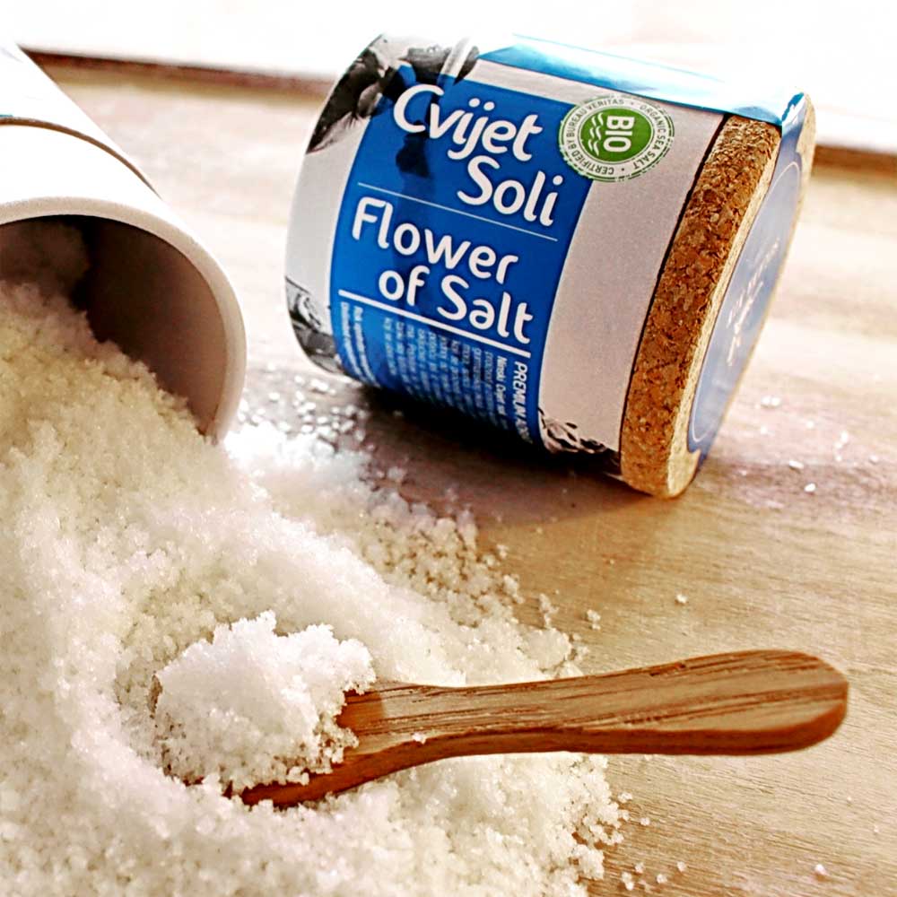 Fleur de Sel with Olive Wood Spoon